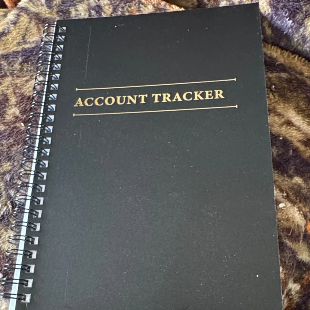 ★ Account Tracker Ledger Book Spiral Bound Expense Record Notebook